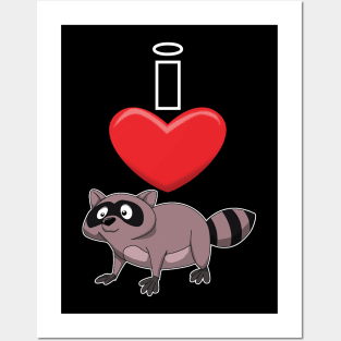 I Heart Raccoons Posters and Art